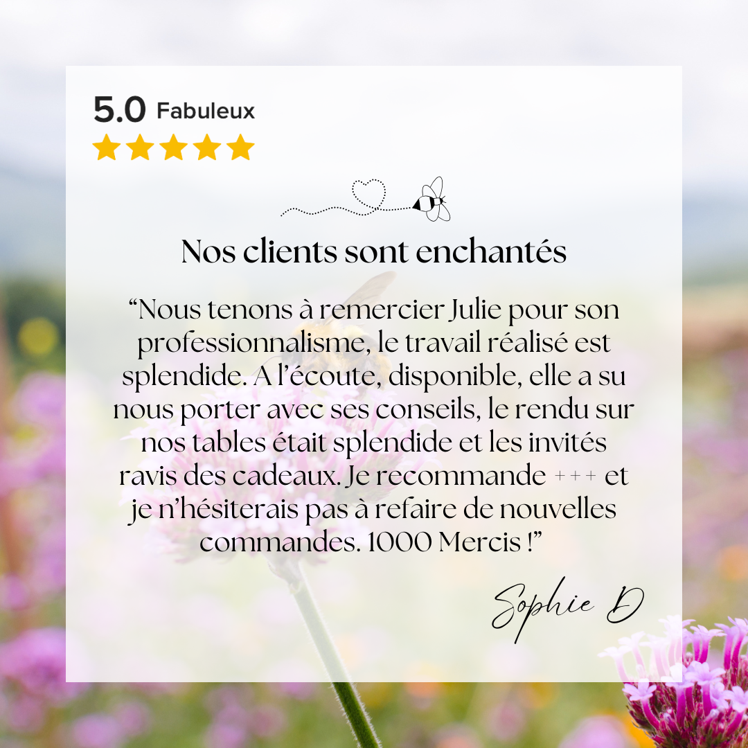 Purple & Peach - Mini pot de miel personnalisé cadeaux invités mariage