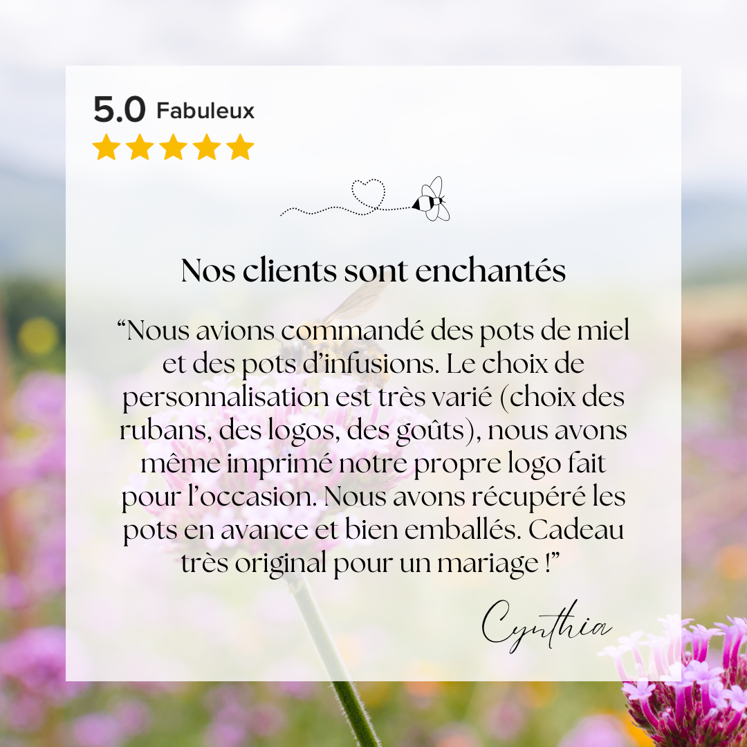 Cadeaux Personnalisés | Mini Pot de Miel pour Événements