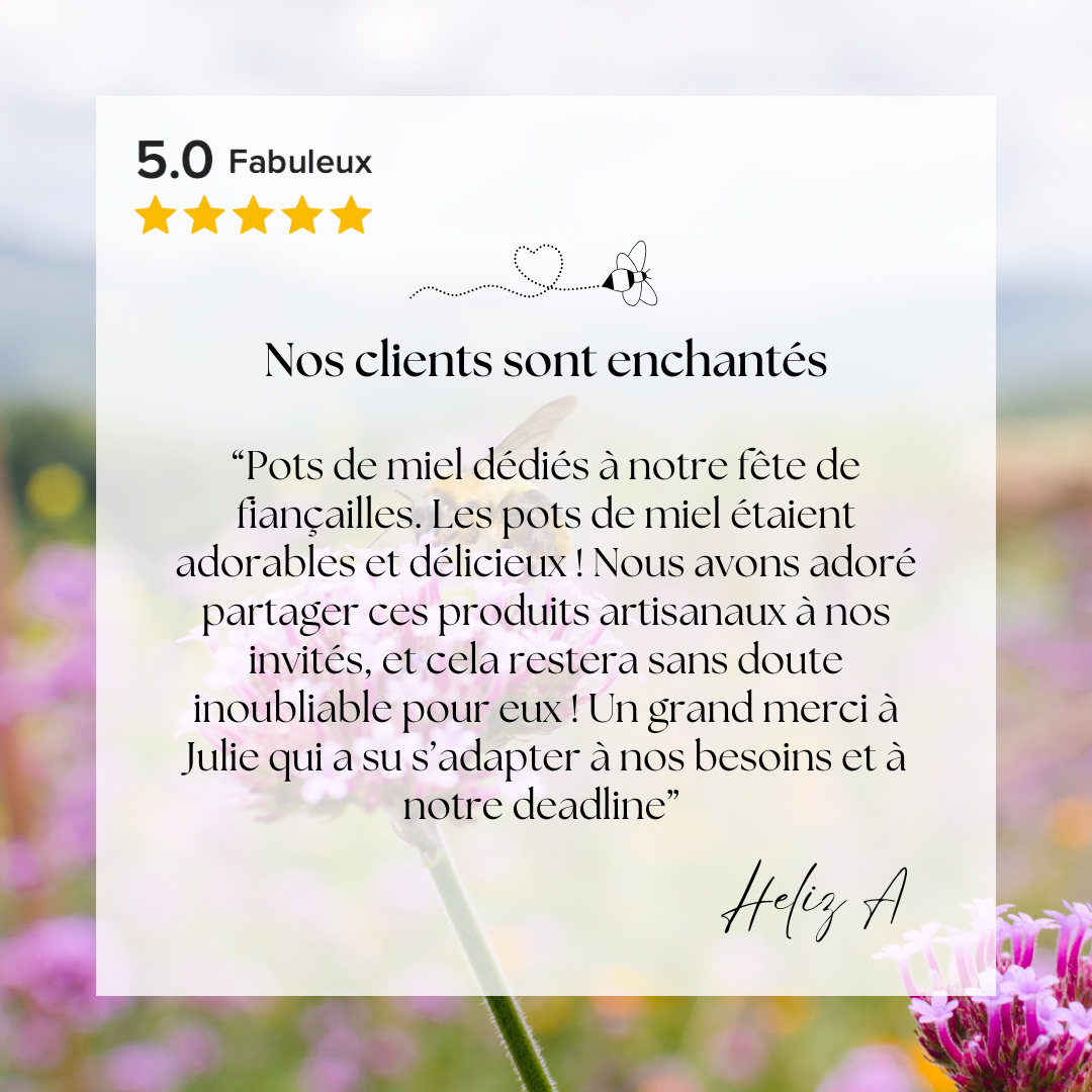 Cadeaux invités Mariage | Mini Pot de Miel Thème Dolce Vita Personnalisé 🍯🌿