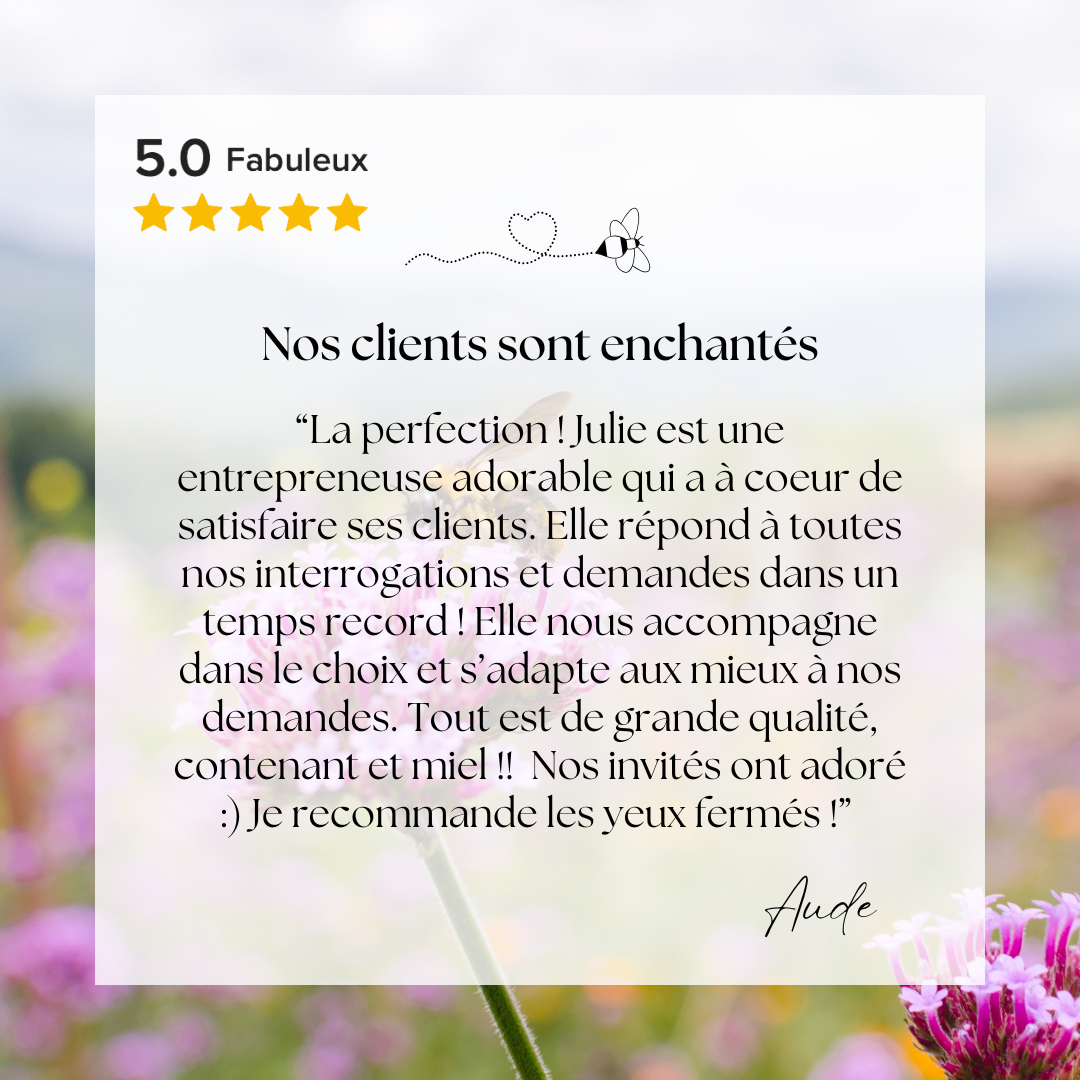 Couronne Feuilles - Mini Pot de Miel Personnalisé Cadeaux Mariage