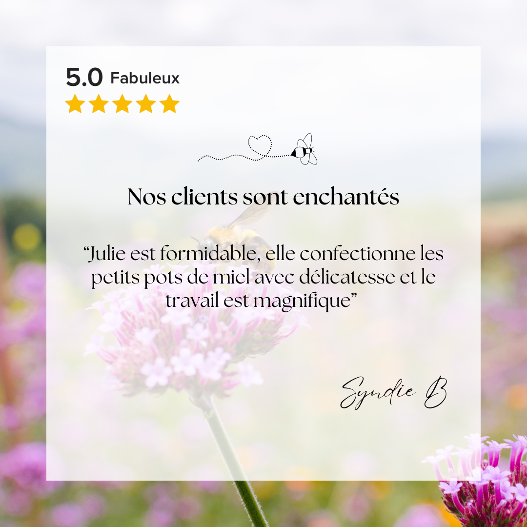 Cadeaux invités Mariage | Mini Pot de Miel Personnalisé Coquelicots