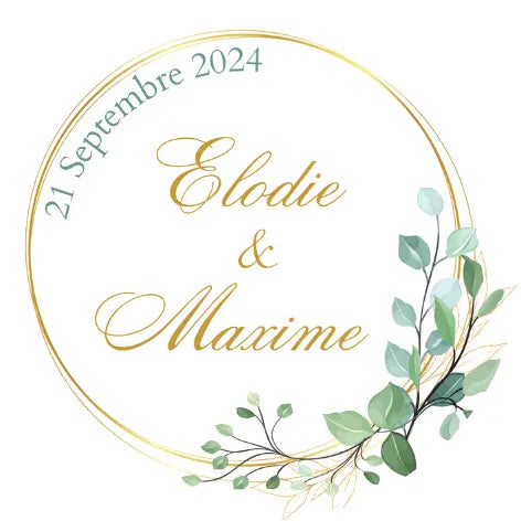 Couronne Eucalyptus - Mini pot de miel personnalisé cadeaux invités mariage Honey Sweet Events