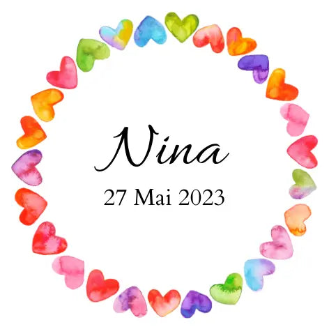 Couronne coeurs - Mini pot de miel personnalisé cadeaux invités baptême anniversaire naissance Honey Sweet Events