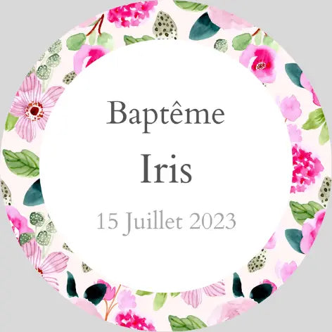 Liberty Rose - Mini pot de miel personnalisé cadeaux invités baptême anniversaire naissance Honey Sweet Events