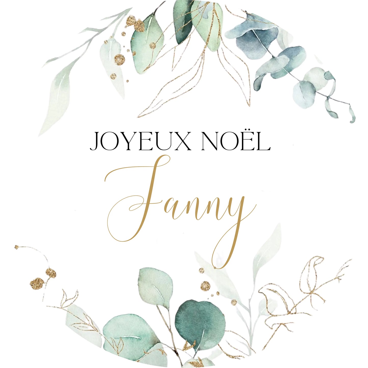 Marque-place personnalisé de Noël - Eucalyptus Honey Sweet Events