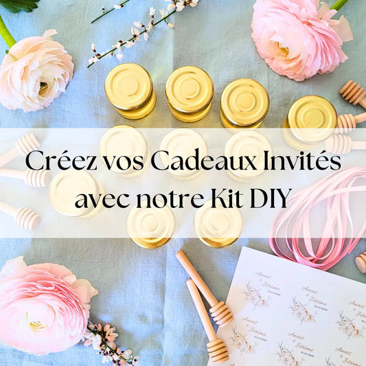 Créez Vos Propres Cadeaux Invités : Petits Pots de Miel Personnalisés avec notre Kit DIY